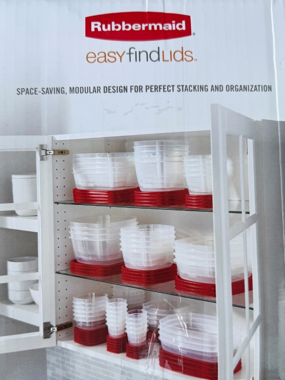 NWT Rubbermaid Easy Find Lids Clear Containers with Red Lids 40 piece retail $50